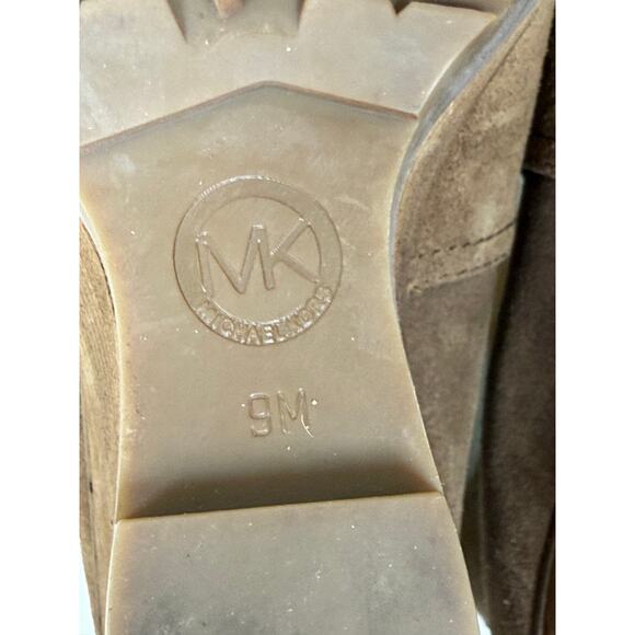 Michael Kors Thea Wedge Ankle Boots - dark carmel suede - size 9 - Picture 6 of 12